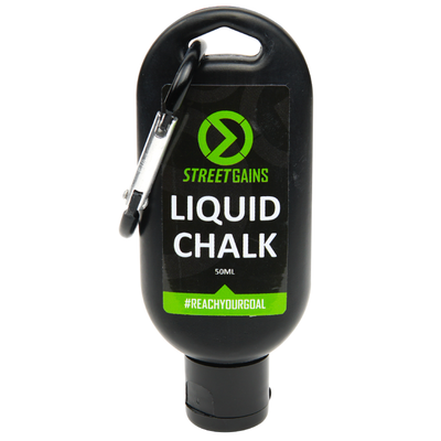 StreetGains® Liquid Chalk 50ML – Vloeibare Magnesium voor Maximale Grip en Schone Training - Inclusief Karabijnhaak