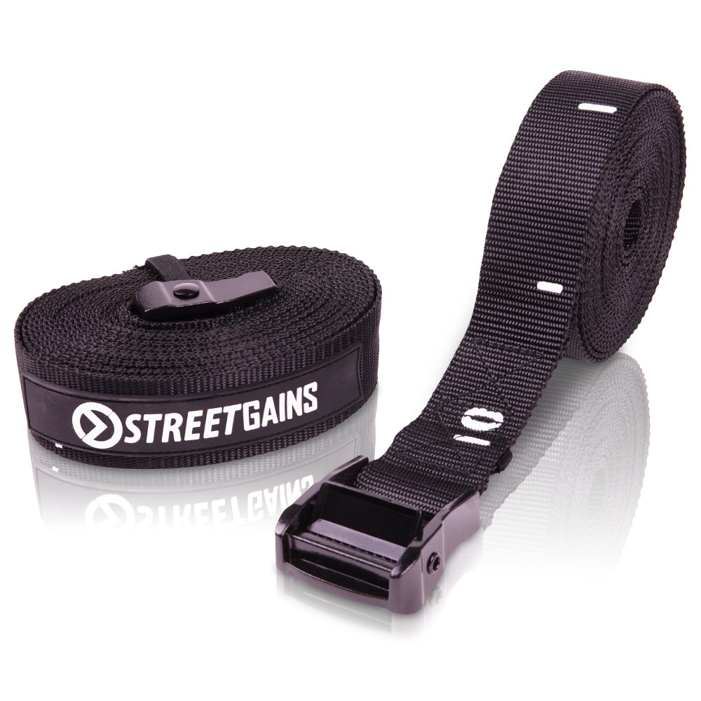 Sangles réglables pour anneaux de gymnastique (5,5 m) avec marqueurs numériques | StreetGains®