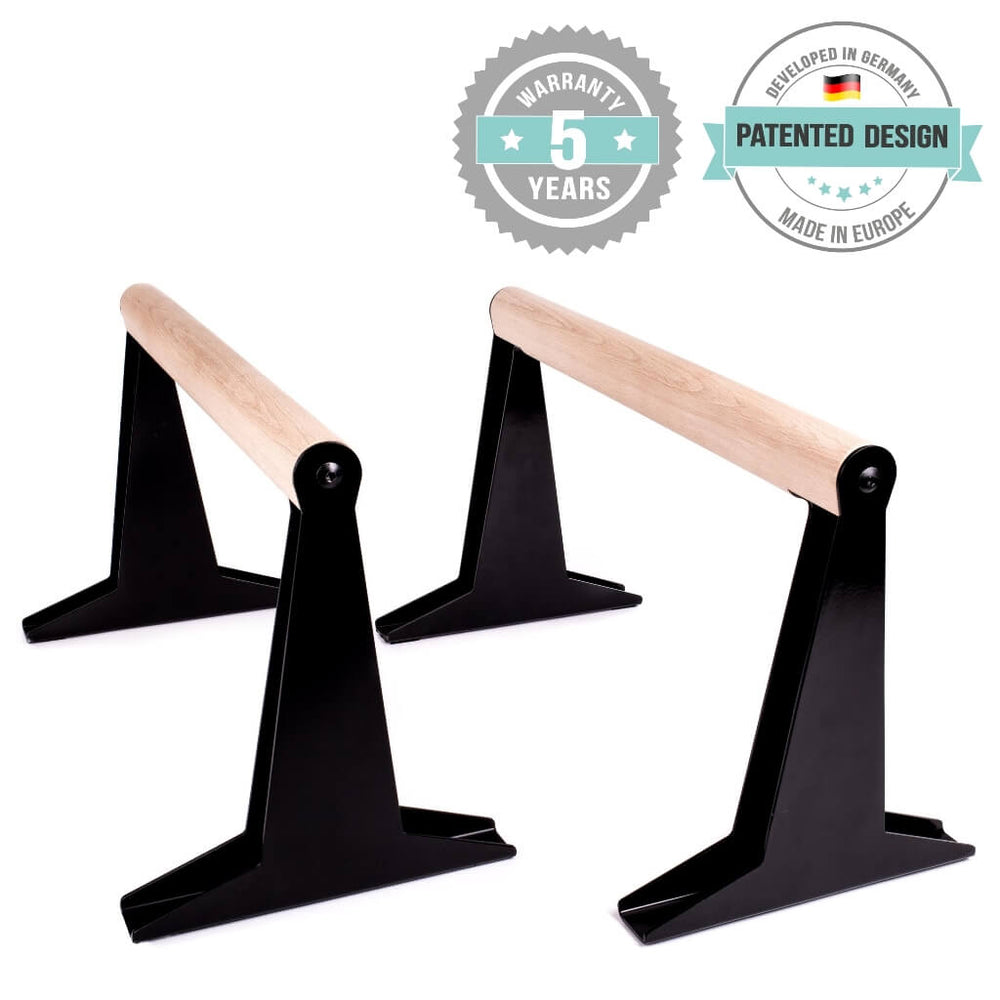 Parallettes en bois avec manche ergonomique - Moyen | Pullup & Dip®