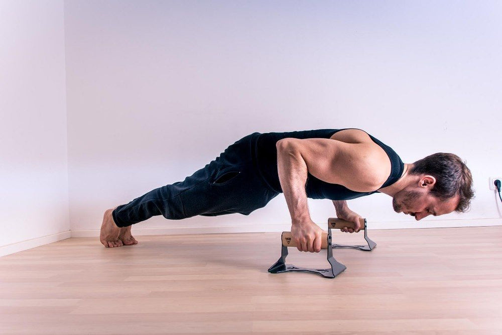 Push-up Bars with Ergonomic Wooden Handles - Pullup & Dip®