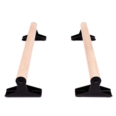 Houten Parallettes Met Ergonomisch Houten Handvat - Laag | Pullup & Dip®