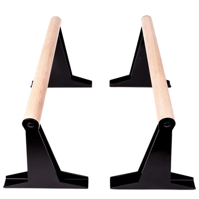 Houten Parallettes Met Ergonomisch Houten Handvat - Medium | Pullup & Dip®