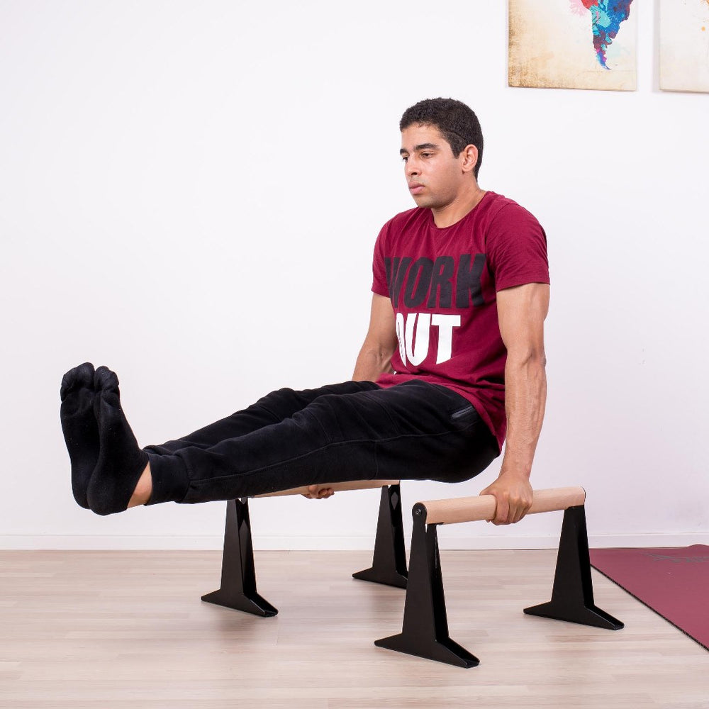 Parallettes en bois avec manche ergonomique - Moyen | Pullup & Dip®