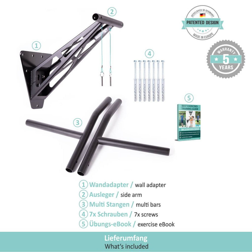 Optrekstang En Dip Bar - Montage Op Binnen & Buitenmuur | Pullup & Dip®