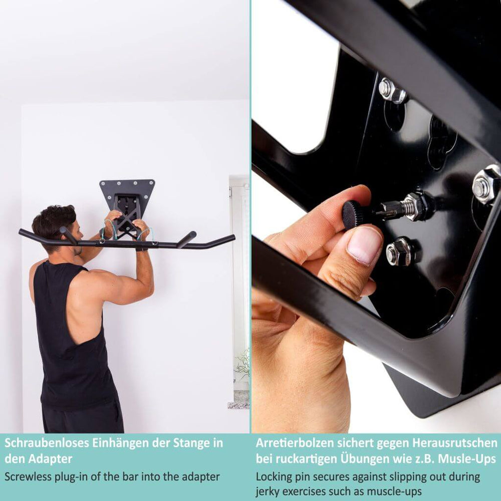 Optrekstang En Dip Bar - Montage Op Binnen & Buitenmuur | Pullup & Dip®