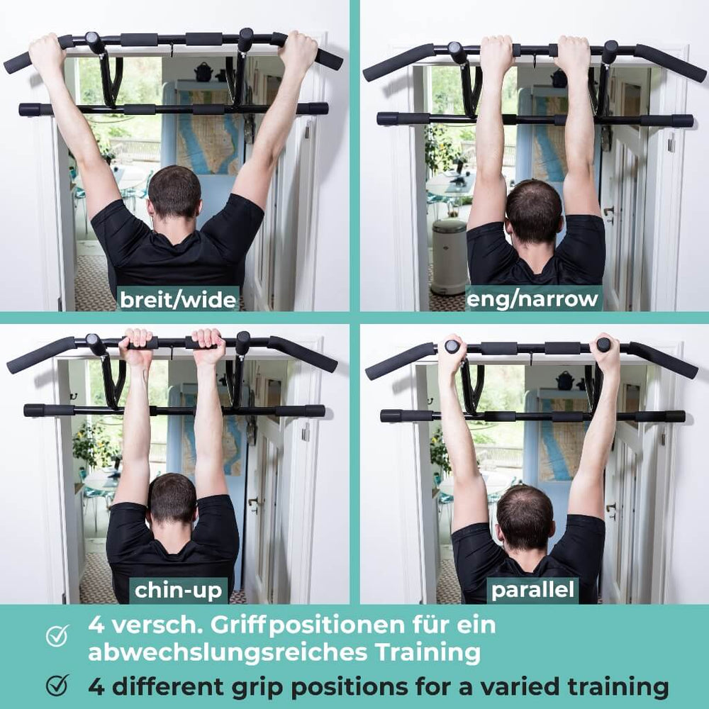ONETWOFIT Multifunctionele optrekstang voor wandbevestiging, dip-station voor training in de sportschool thuis binnenshuis ONETWOFIT Multifunctionele optrekstang voor wandbevestiging, dip-station voor training in de sportschool thuis binnenshuis