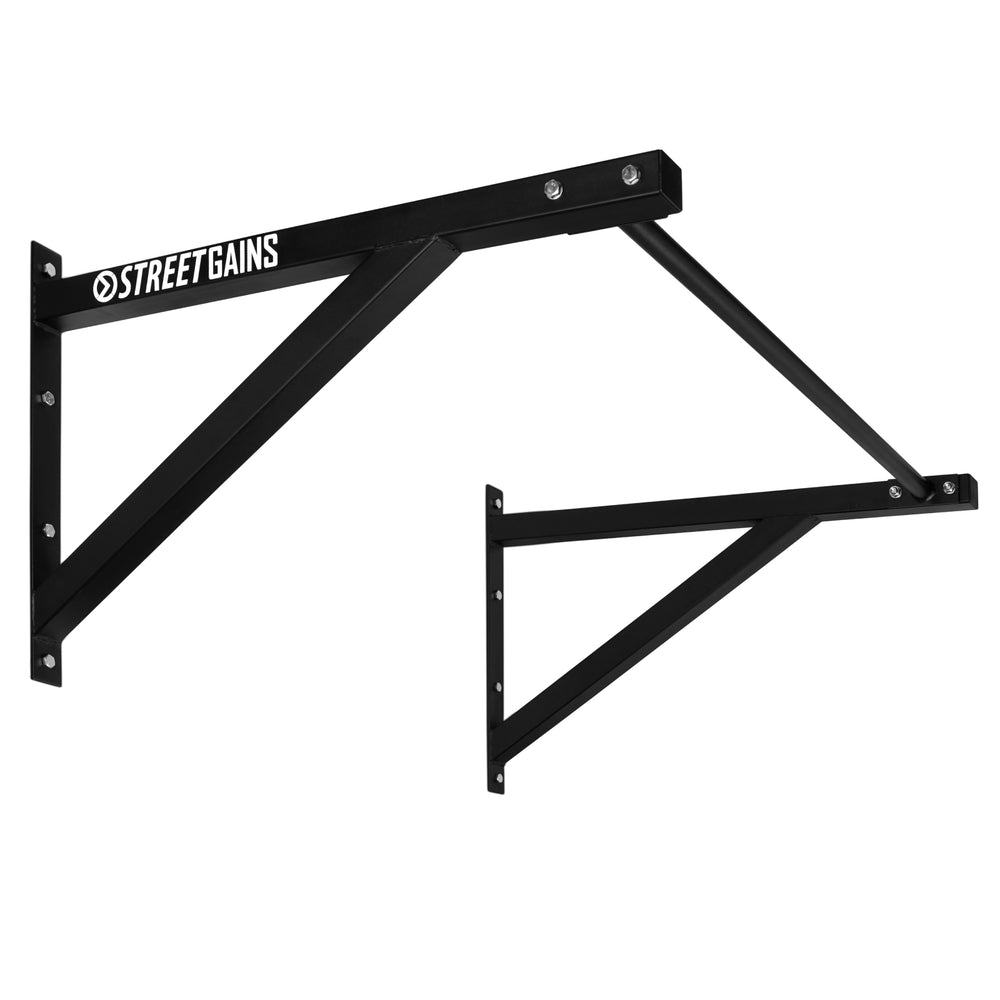 Barre de traction à prise droite noire | StreetGains®