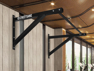 Optrekstang Straight Grip Pull Up Bar System Zwart | StreetGains®