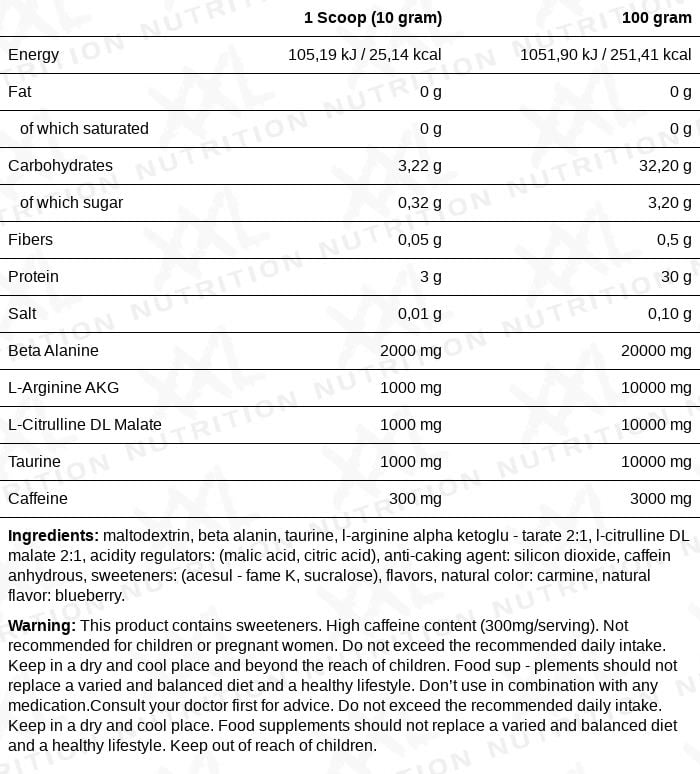 Blast! Pre Workout 300GR | XXL Nutrition®