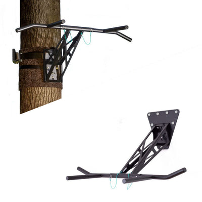 Draagbare Optrekstang En Dip Bar - Montage Op Binnen & Buitenmuur Of Boom | Pullup & Dip®