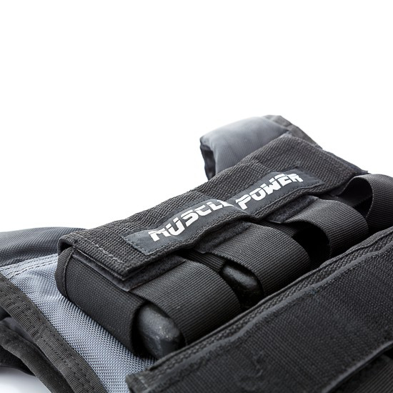 Weighted Vest 20KG Black/Gray | Muscle Power®