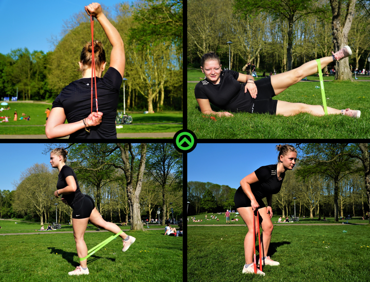 Gummibänder-Set – Mini-Fitnessband – inklusive Aufbewahrungstasche | StreetGains®